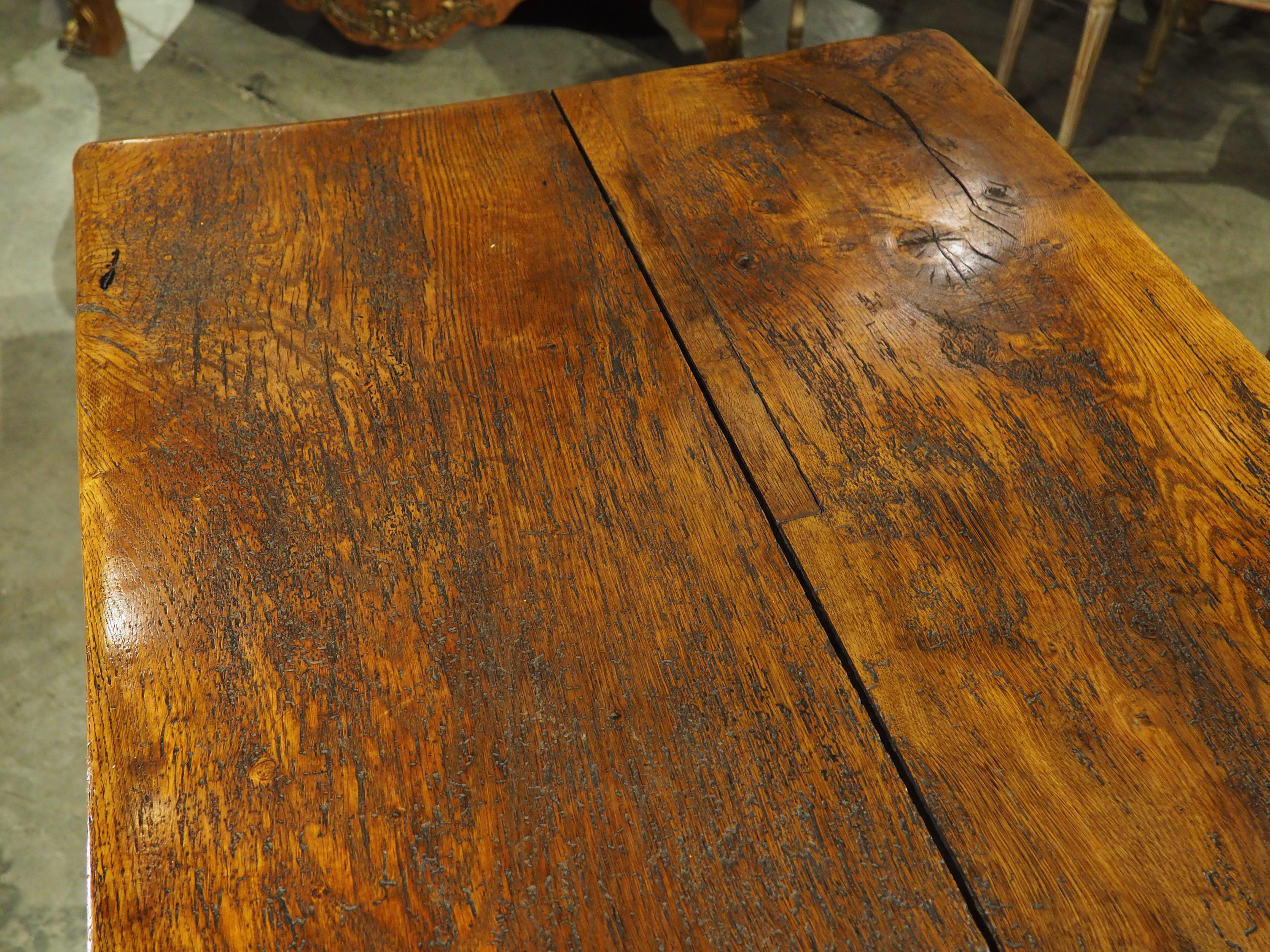Antique Dutch Oak and Pine Ball Leg Table 3