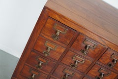 Antique Dutch Hardwood Apothecary / Filing Cabinet, 1920s