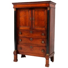 Antique Dutch Oak Empire Cabinet, 1820s
