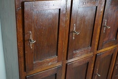 Antique Dutch Oak Locker Cabinet / Post Office, 1920s