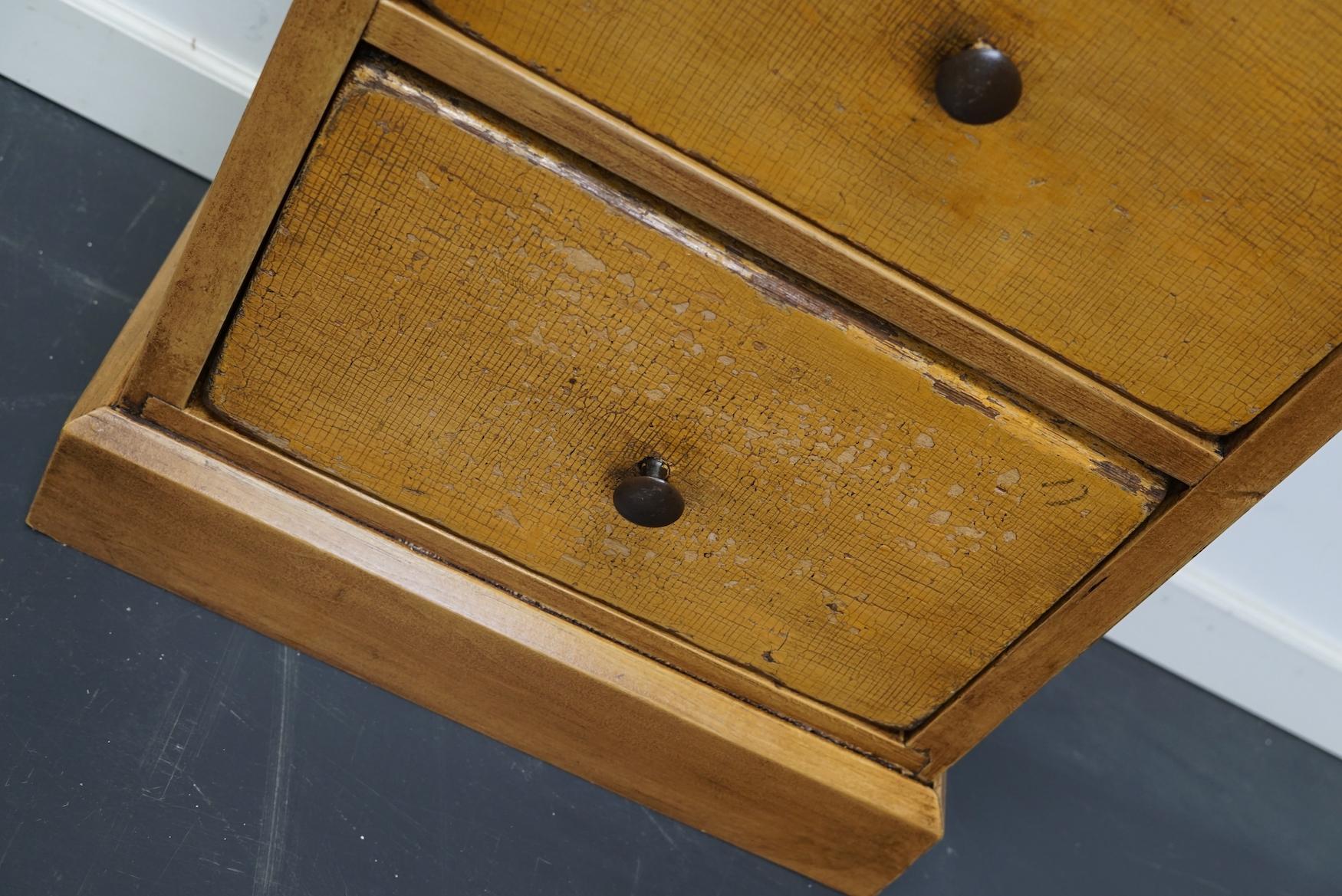 Antique Dutch Ochre Drawer Cabinet, Early 20th Century For Sale 6