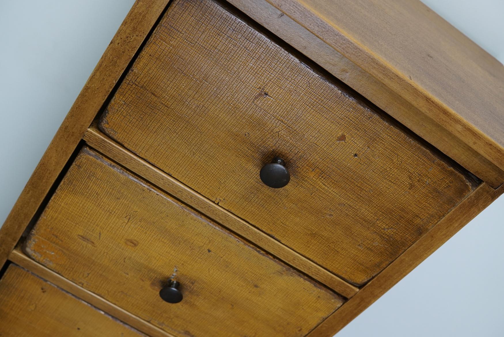 Antique Dutch Ochre Drawer Cabinet, Early 20th Century For Sale 4