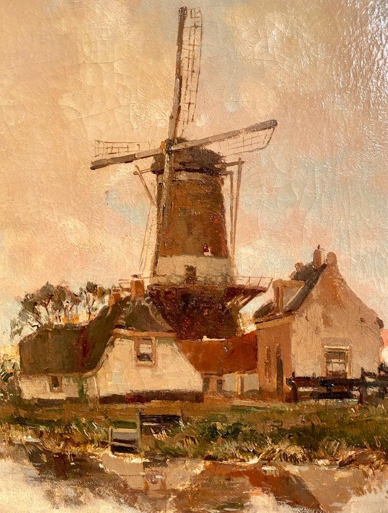 Antique Dutch Oil on Canvas Painting 