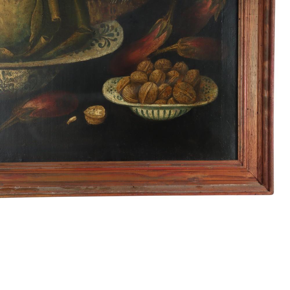 Antique Dutch Oil On Canvas Still Life Painting Unsigned 18thC

Measures - 30 1/2