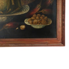 Antique Dutch Oil On Canvas Still Life Painting 18th C