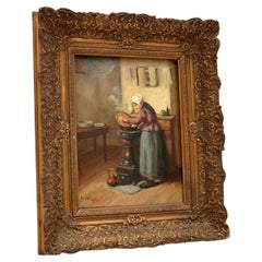 Antique Dutch Oil Painting by HV Langen