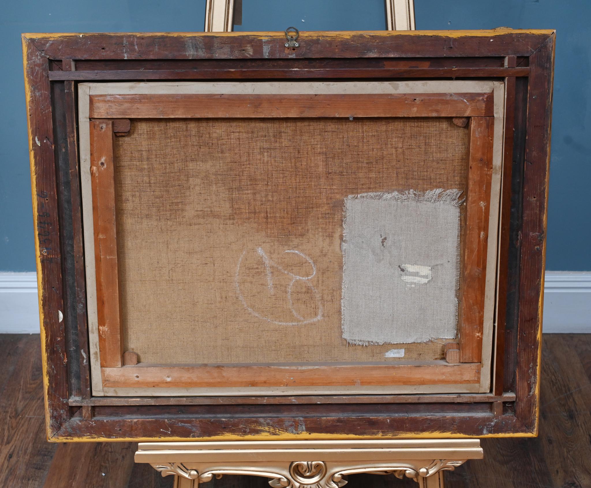 Vous voyez ici une magnifique peinture à l'huile hollandaise représentant un paysage classique de la Hollande.
Il s'agit bien sûr d'un canal avec un moulin à vent en arrière-plan.
Elle évoque beaucoup la Hollande et présente également un personnage