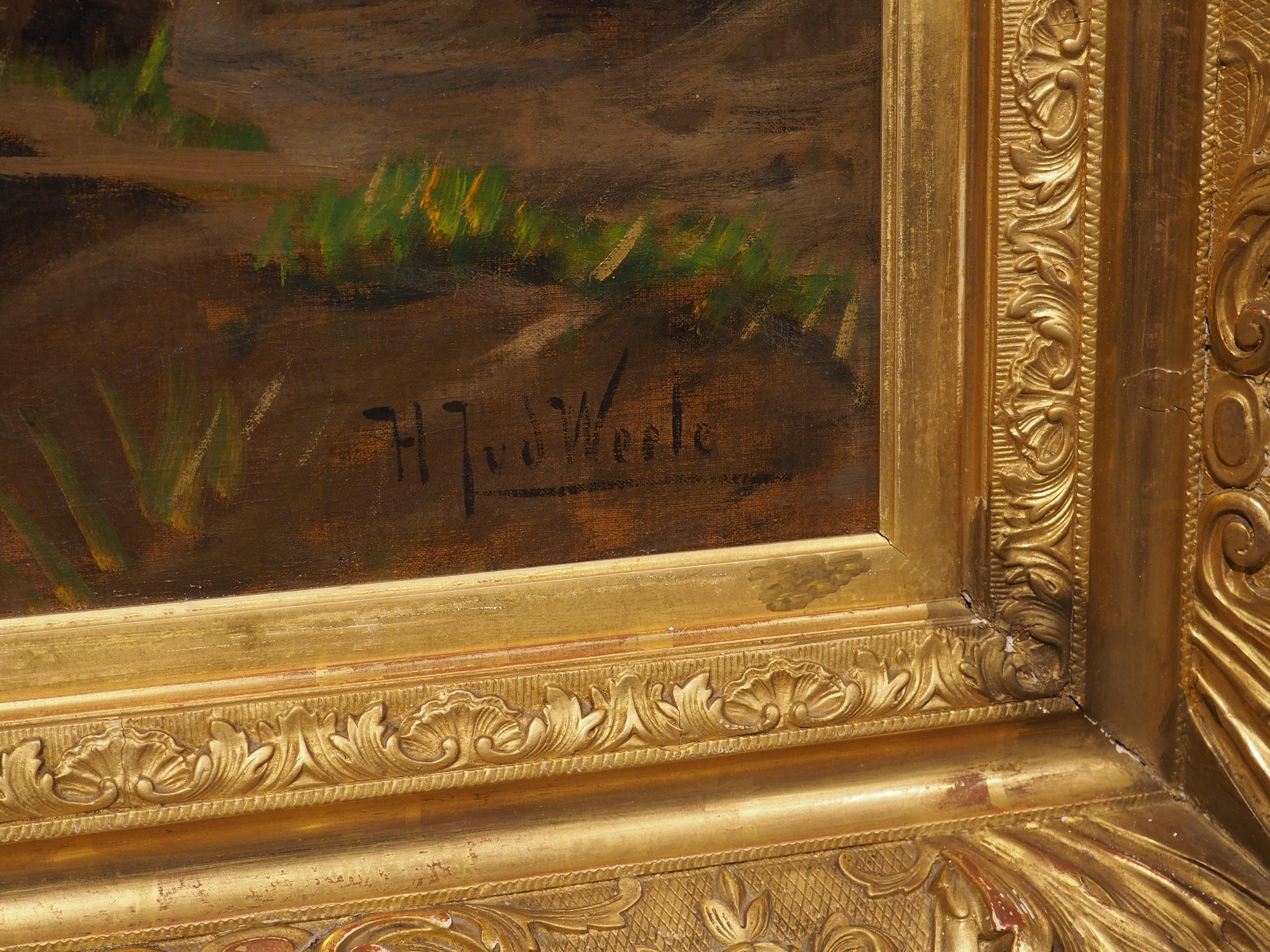 Toile Peinture à l'huile hollandaise ancienne, 