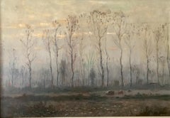Antique Dutch Painting, Frans Slager, Dutch Landscape, 1950