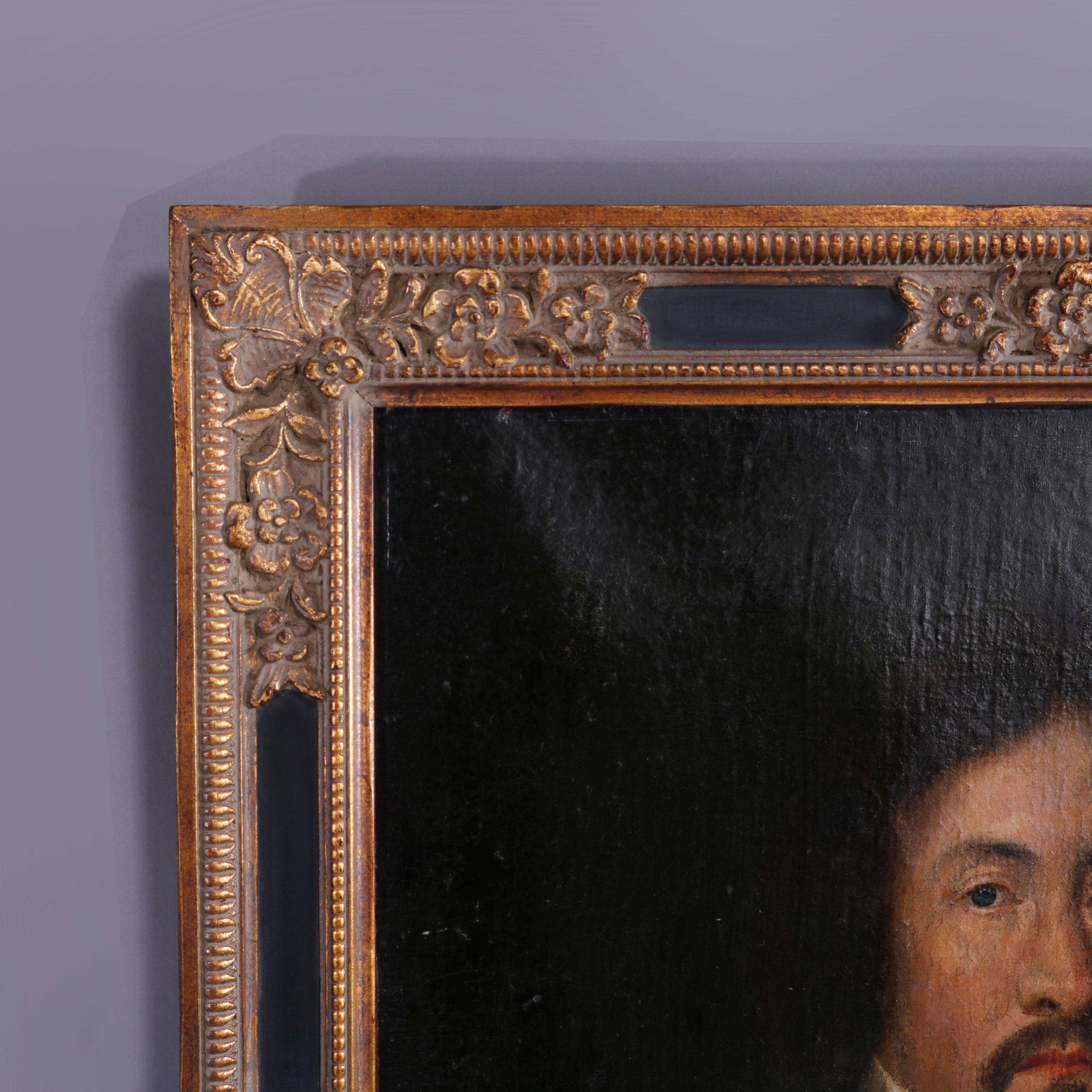 Antique Dutch Painting, Portrait of Gentleman Scholar, 18th C In Good Condition In Big Flats, NY