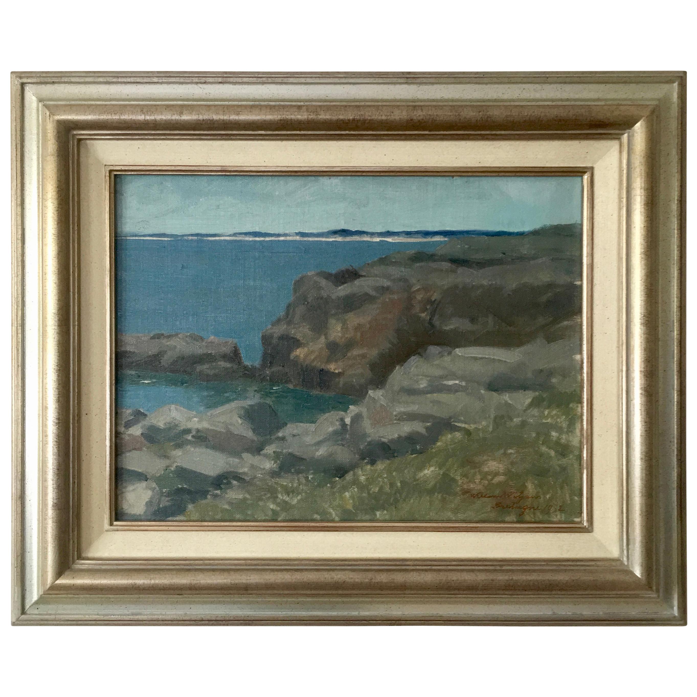 Antique Dutch Painting, Willem Witjens, 1884-1962, Bénodet, Bretagne, France For Sale