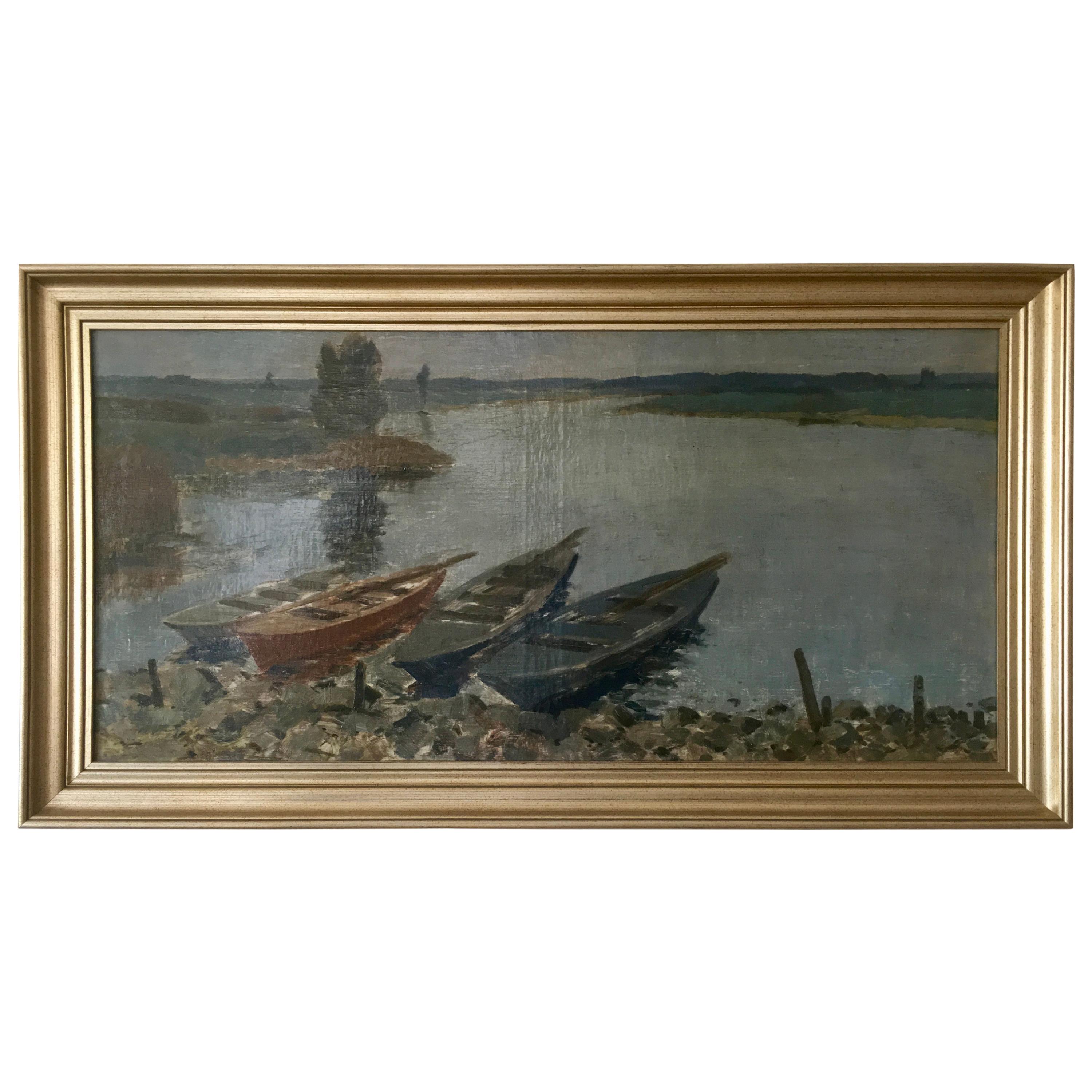 Antique Dutch Painting, Willem Witjens, Dutch Landscape For Sale