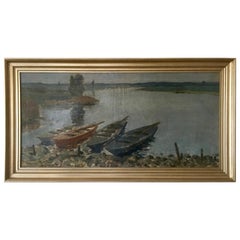 Vintage Dutch Painting, Willem Witjens, Dutch Landscape