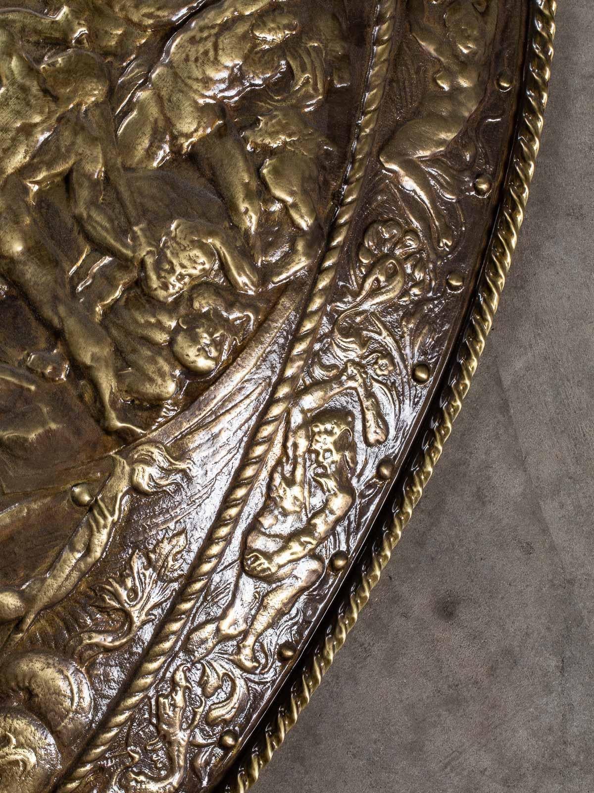 Bronzed Antique Dutch Parade Armor Shield Baroque, circa 1885 For Sale