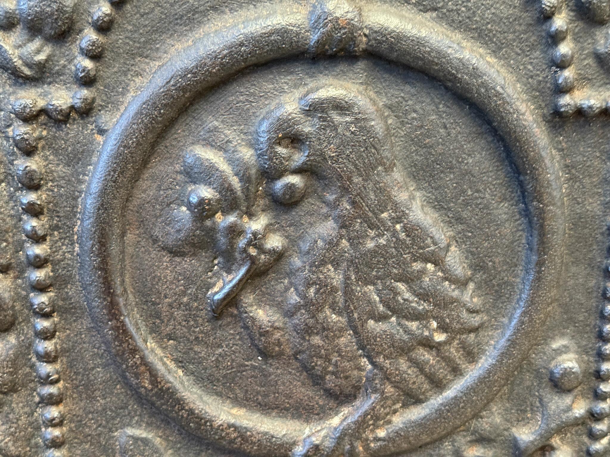 Antique Dutch 'Parrot' Fireback / Backsplash, 17th Century For Sale 4