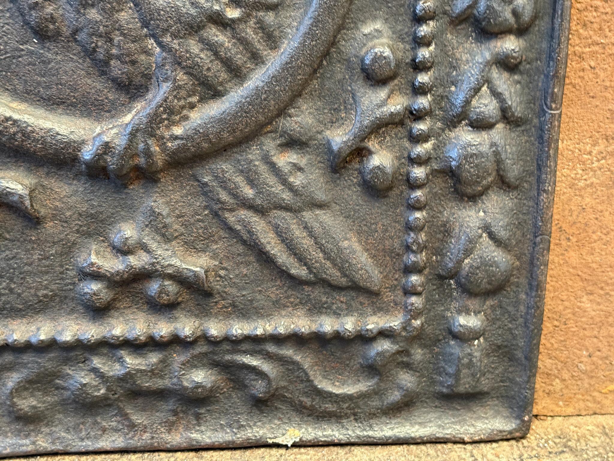 Antique Dutch 'Parrot' Fireback / Backsplash, 17th Century For Sale 6