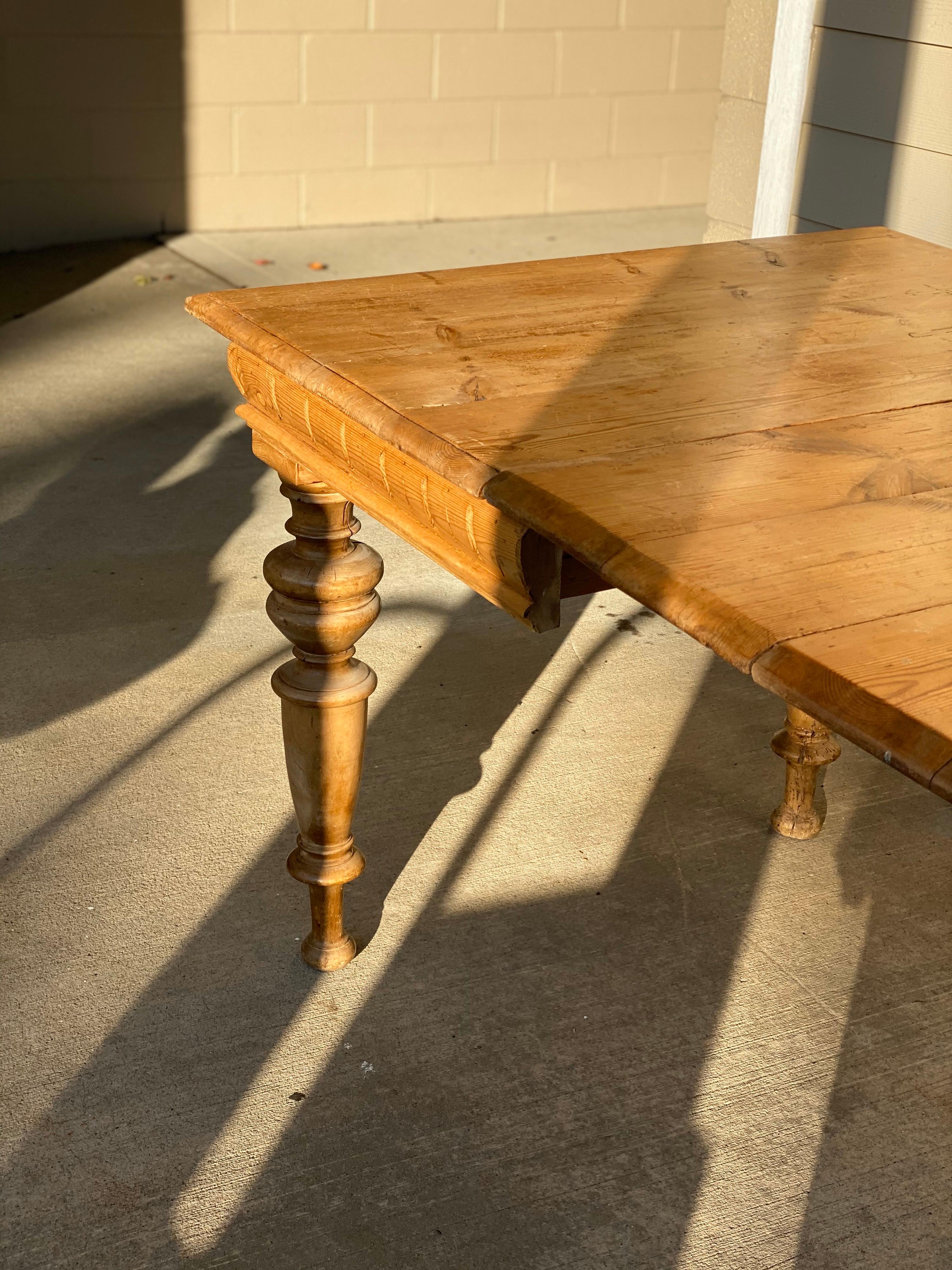 Antique Dutch Pine Dining Table, circa 1870 5
