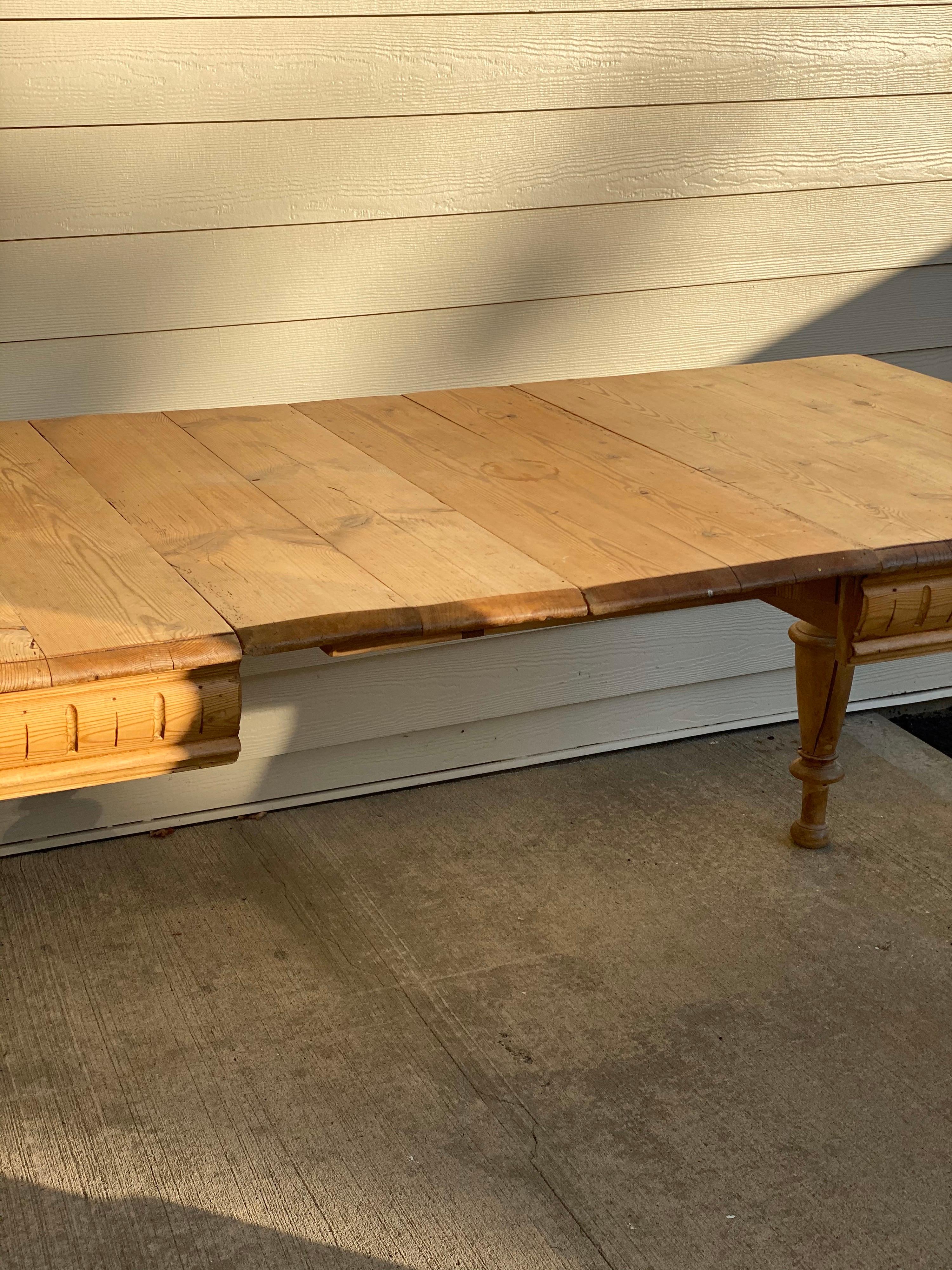Antique Dutch Pine Dining Table, circa 1870 2