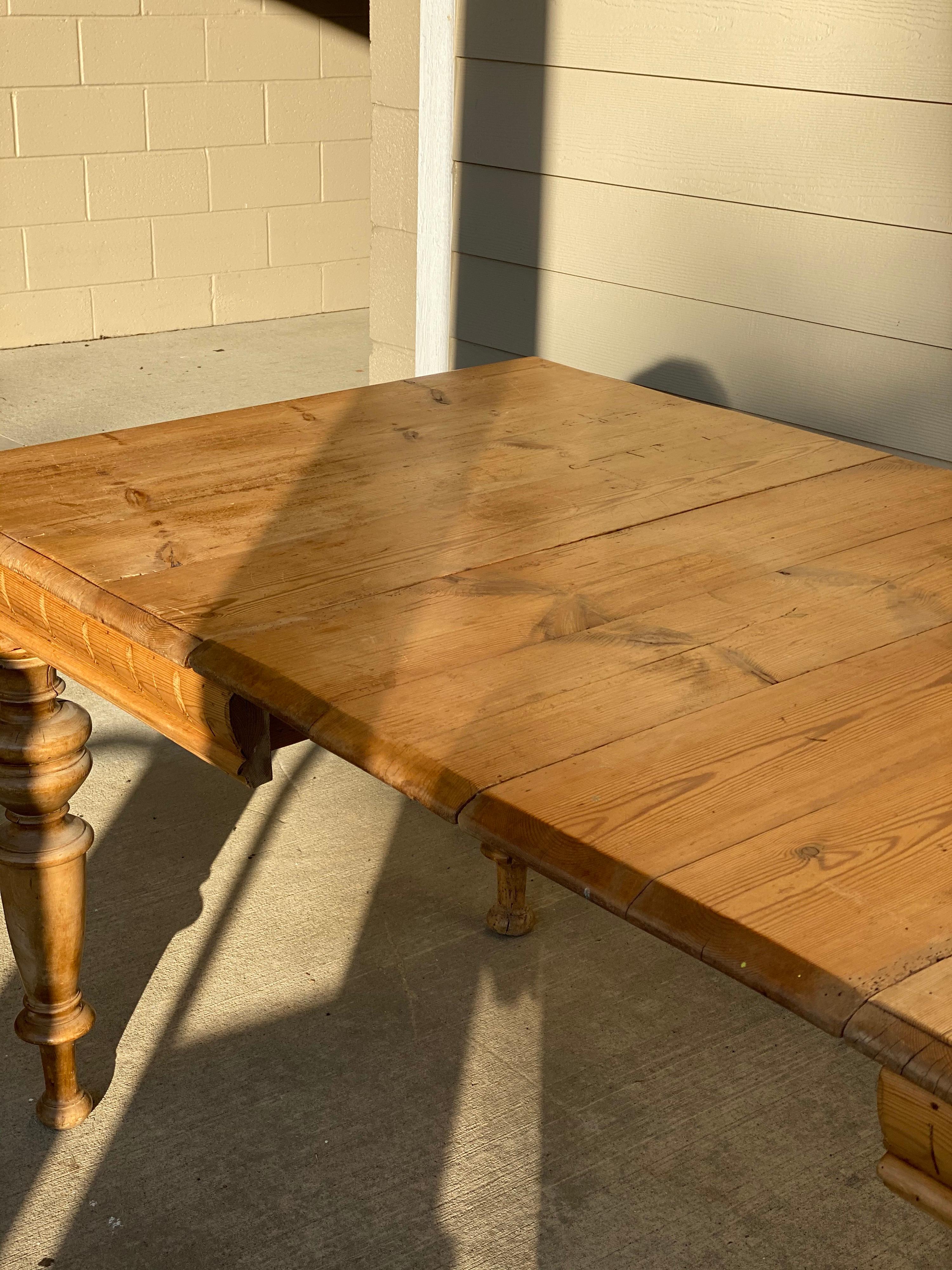 Antique Dutch Pine Dining Table, circa 1870 3