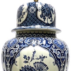 Antique Dutch Porcelain Lamp