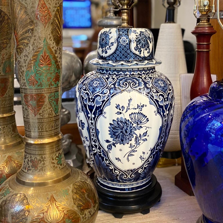 Antique Dutch Porcelain Lamp For Sale at 1stDibs