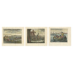 Antique Dutch Prints – Floris V, Utrecht 1252 and Amstel Sermon, 1693