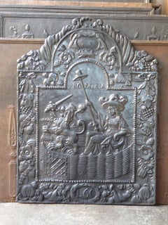 Antique Dutch 'Pro Patria' Fireback / Backsplash, 17th-18th Century