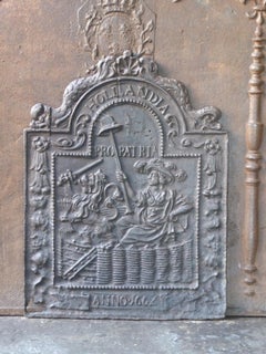 Antique Dutch 'Pro Patria' Fireback, 17th Century
