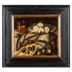 Antique Dutch Pronkstilleven Painting in the Manenr of Abraham van Beijeren