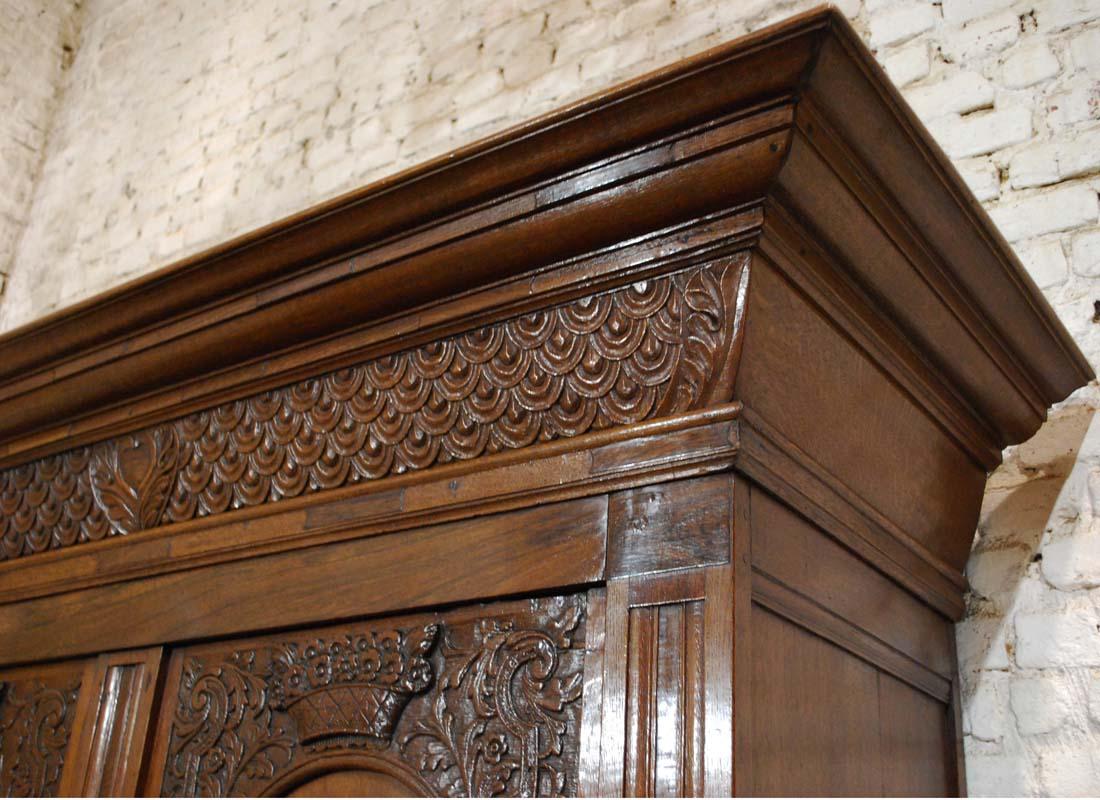 Antique Dutch Renaissance Oak  Cabinet For Sale 6