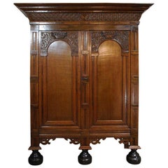 Antique Dutch Renaissance Oak  Cabinet