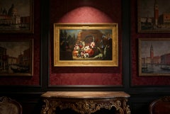 Antique Dutch School Floral Still Life Oil Painting Framed Late 18th Century