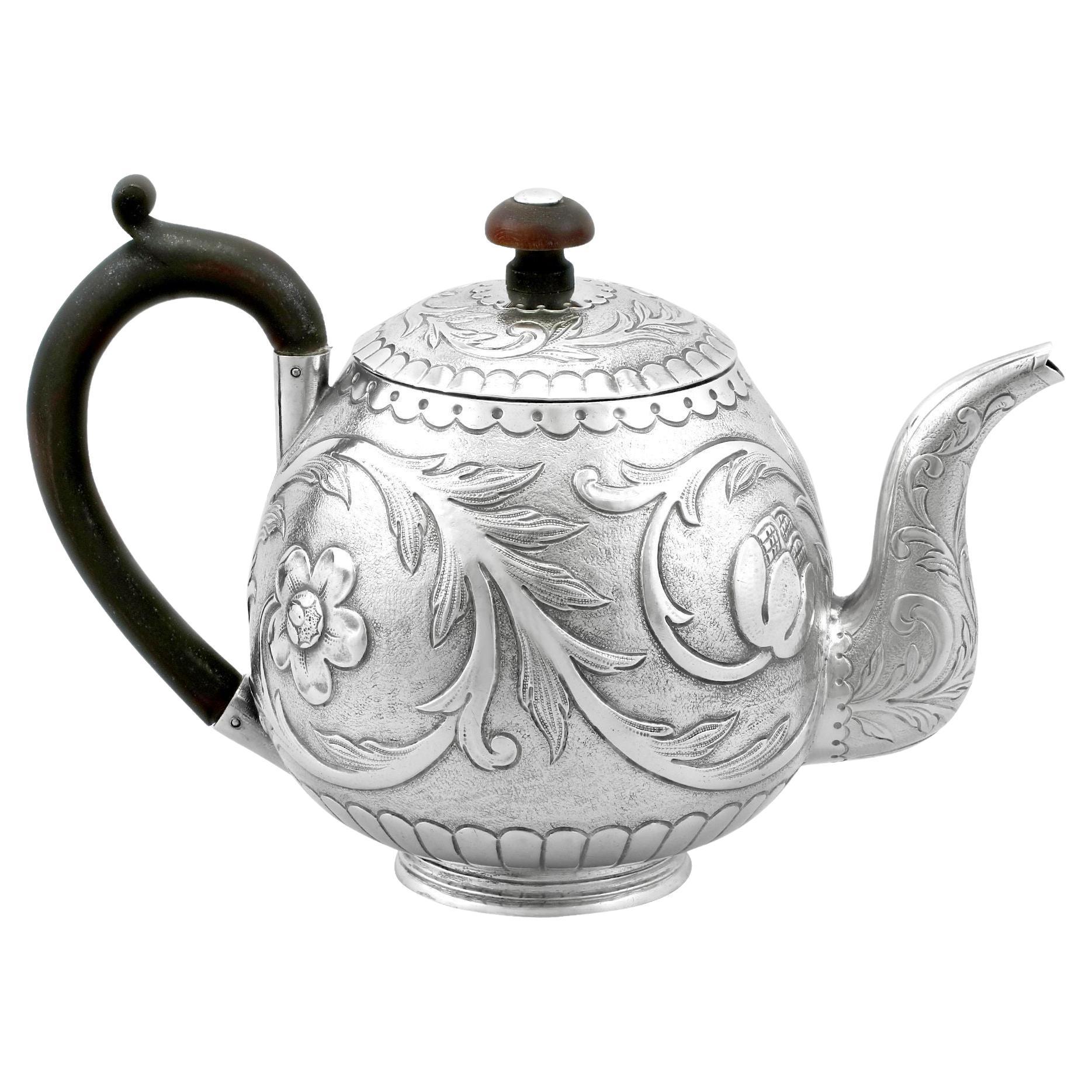 Tetera holandesa antigua de plata de 1910 para solteros