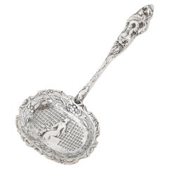 Antique Dutch Silver Bon Bon, Berry, Serving Oval Spoon Antique Dutch Silver Bon Bon, Berry, Serving Oval Spoon