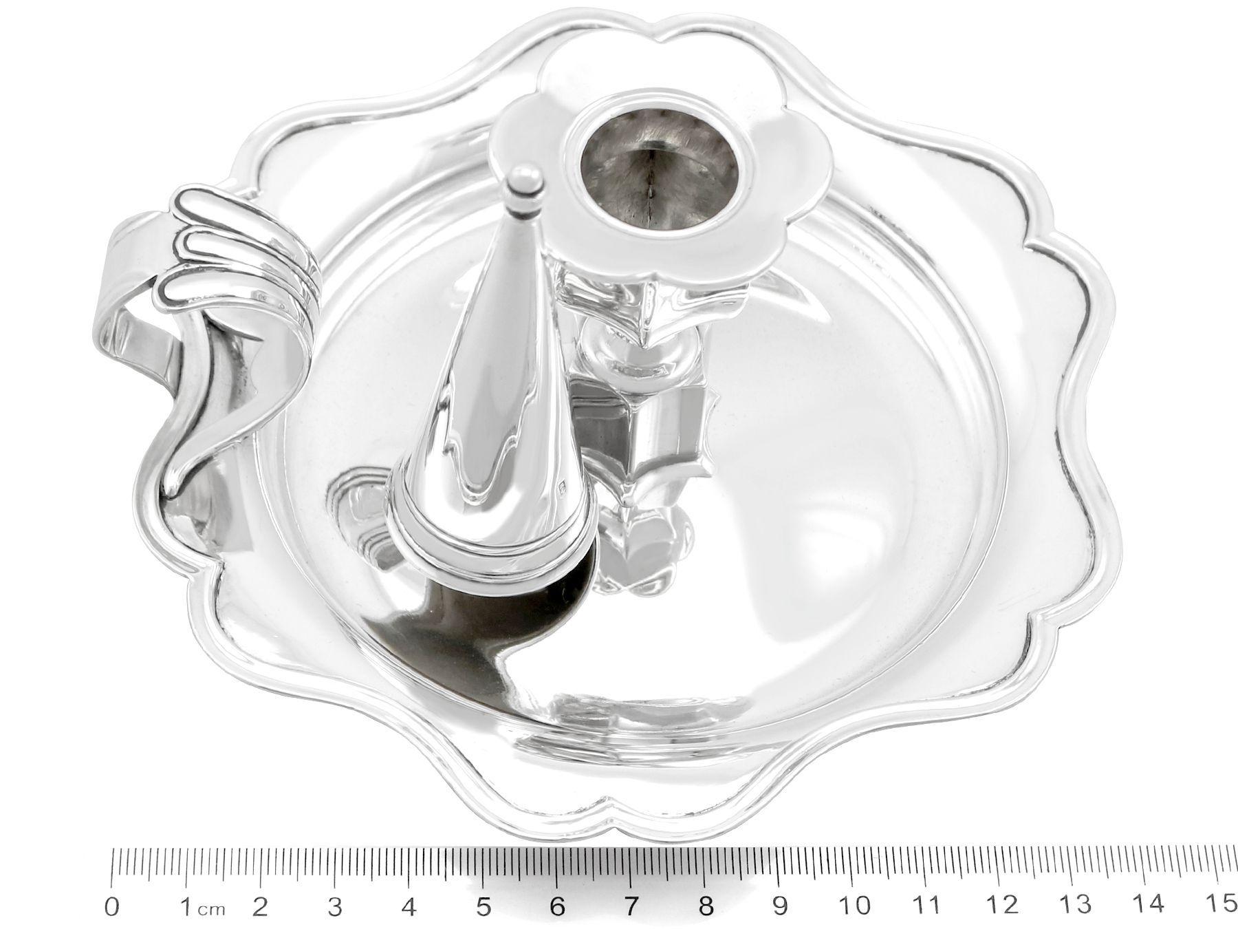 Antique Dutch Silver Chamberstick 6