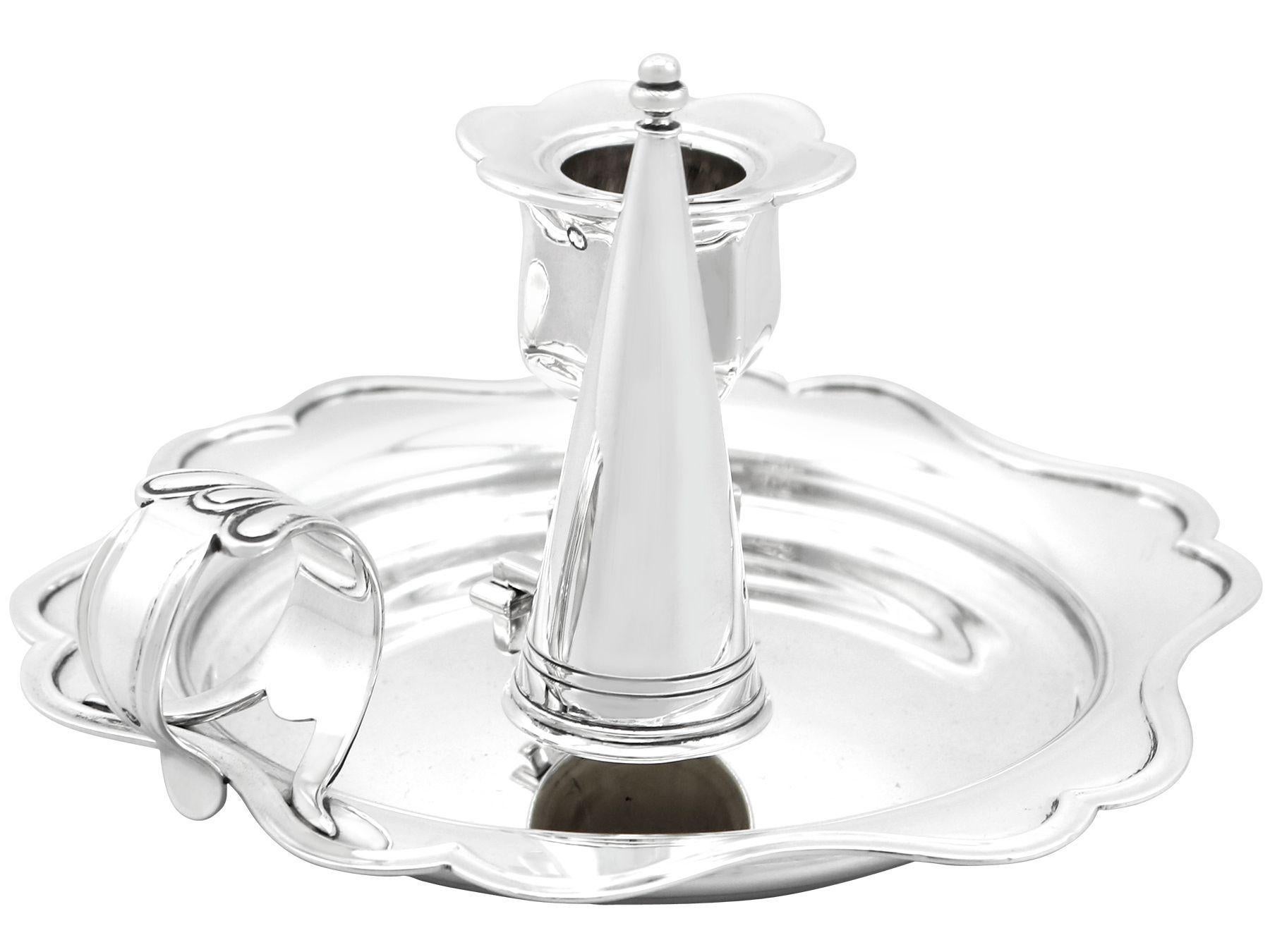 Danish Antique Dutch Silver Chamberstick