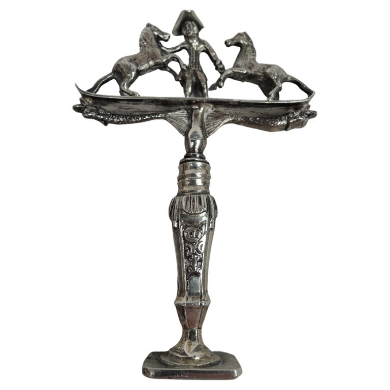 Antique Dutch Silver Corkscrew with Armorial Seal For Sale at 1stDibs