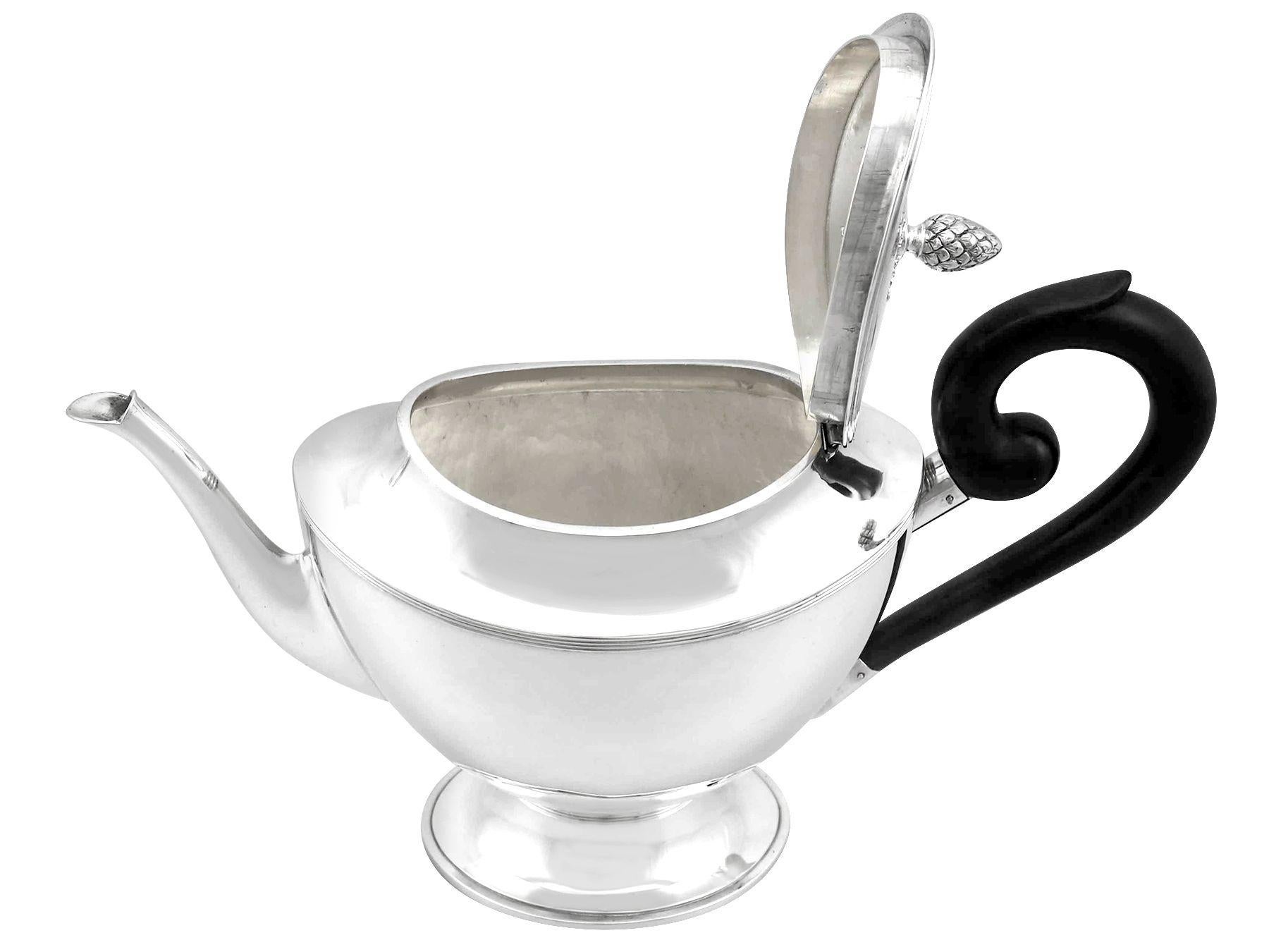Antique Dutch Silver Four Piece Tea Service 3