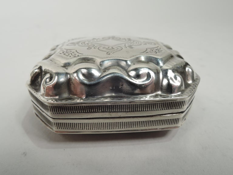 Antique Dutch Silver Match Safe with Strike For Sale at 1stDibs