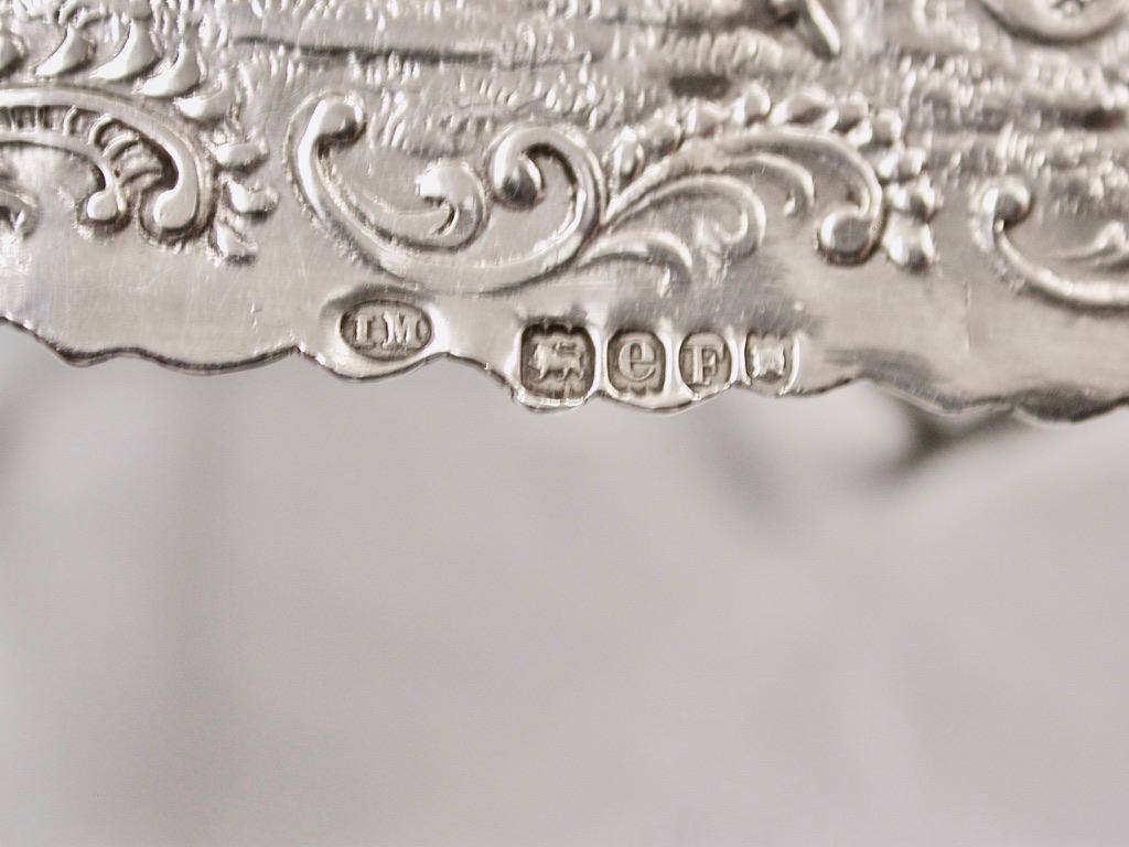 Late 19th Century Antique Dutch Silver Miniature Table Overmarked London 1900 Isaac Manheim For Sale