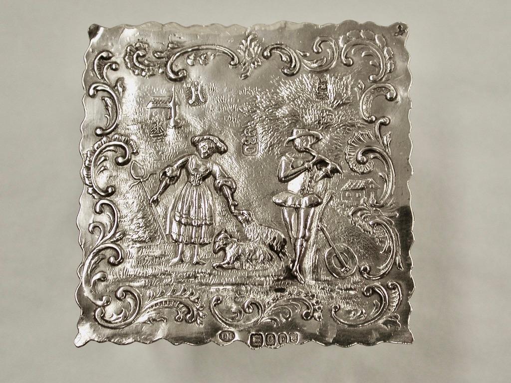 Sterling Silver Antique Dutch Silver Miniature Table Overmarked London 1900 Isaac Manheim For Sale