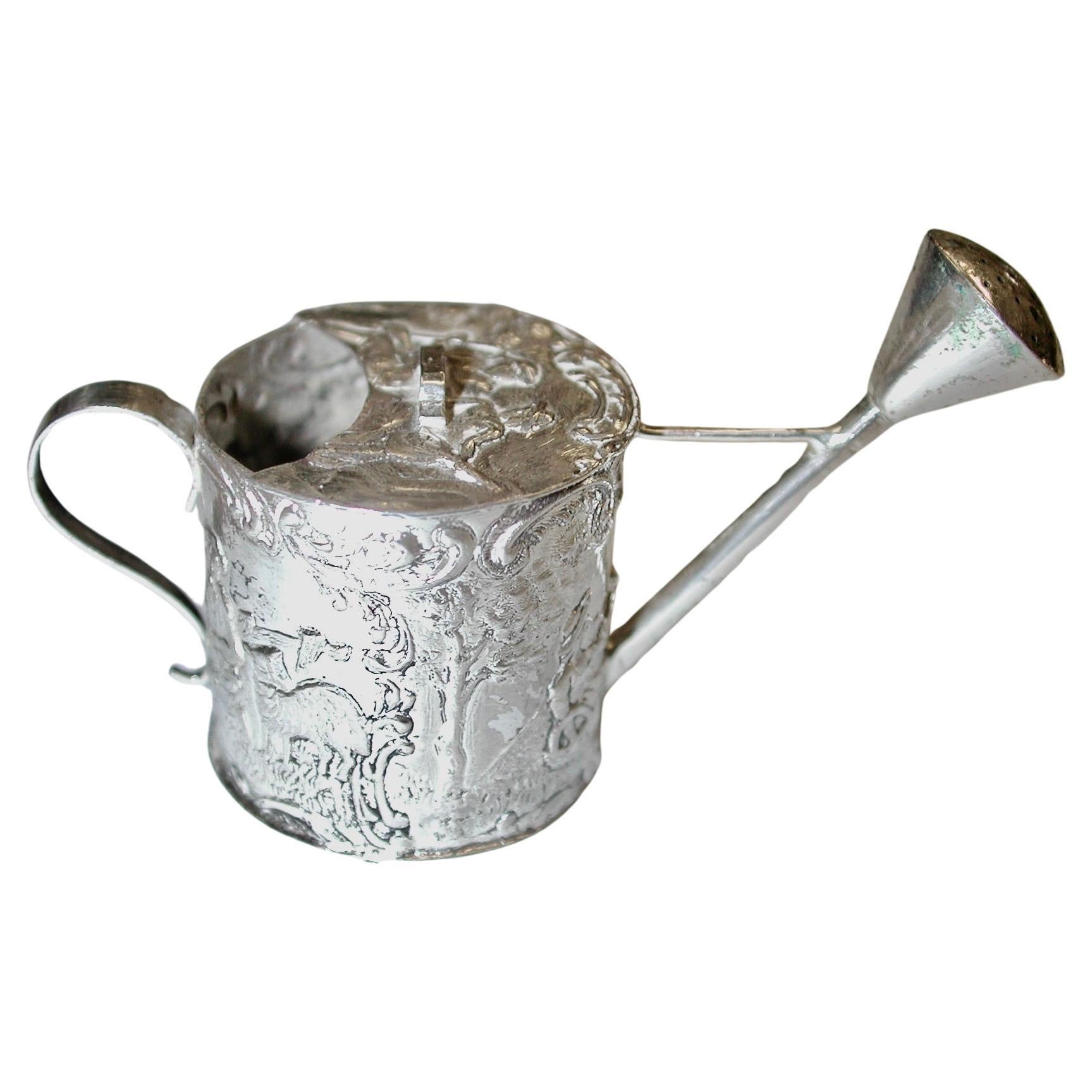 Antique Dutch Silver Miniature Watering Can Made By H Hooykaas - Schoonhoven