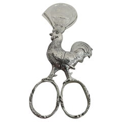 Antique Dutch Silver Mother Hen Soft-Boiled Egg Cutter