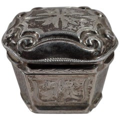 Antique Dutch Silver Peppermint Box, 1879