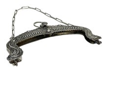 Antique Dutch Silver Purse Mount by Keulemans Rotterdam, 1841