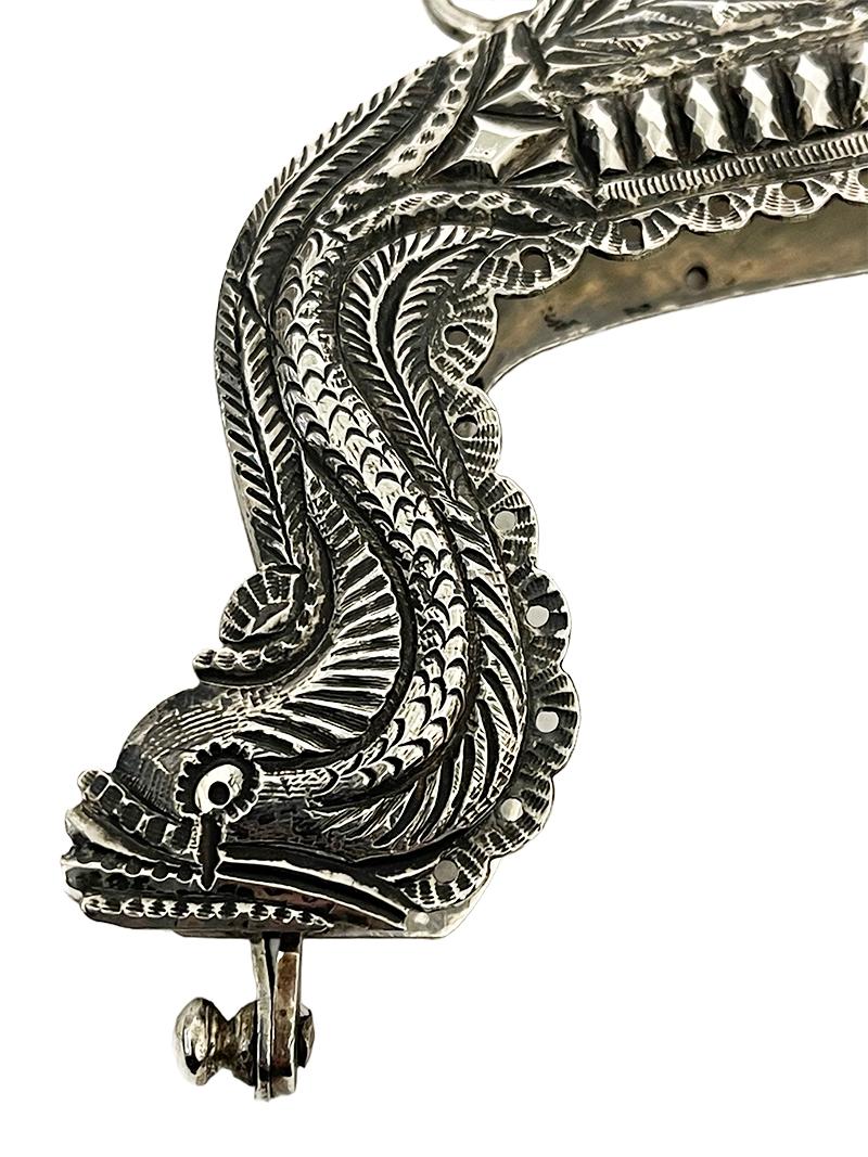 Antique Dutch Silver Purse Mount by Keulemans Rotterdam, 1841 In Good Condition For Sale In Delft, NL