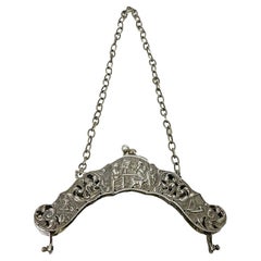 Antiguo monedero holandés de plata de van der Ree, Schoonhoven, fechado en 1921