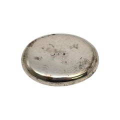 Antique Dutch Silver Repousse Oval Snuff Box #19777