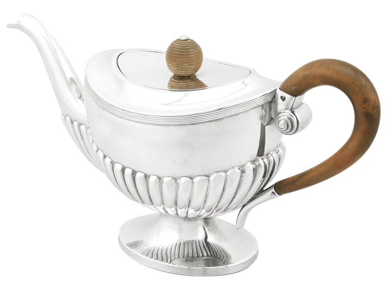 Antique 1829 Dutch Silver Teapot For Sale at 1stDibs