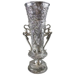 Antique Dutch Silver Vase, Netherlands, Late 19th Century